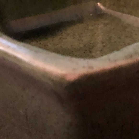 HAEGER Vtg Pottery 4002 USA Olive Green Hexagon Stoneware Planter Succlent Cacti - Picture 3 of 3